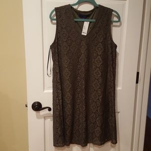 APT 9 OLIVE GREEN lace dress